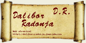 Dalibor Radonja vizit kartica